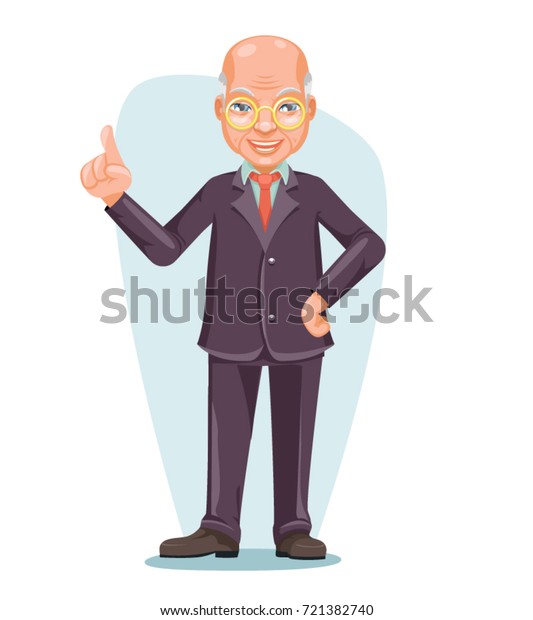 Old Wise Man Elderly Asian Businessman Stock Vector (Royalty Free ...