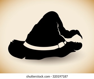 Old Wizard Hat Silhouette, Vector Illustration