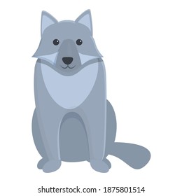 Old wolf icon. Cartoon of old wolf vector icon for web design isolated on white background