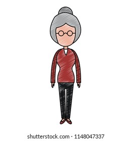 Old woman avatar scribble