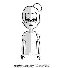 old woman cartoon icon