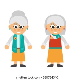 old woman in costume set