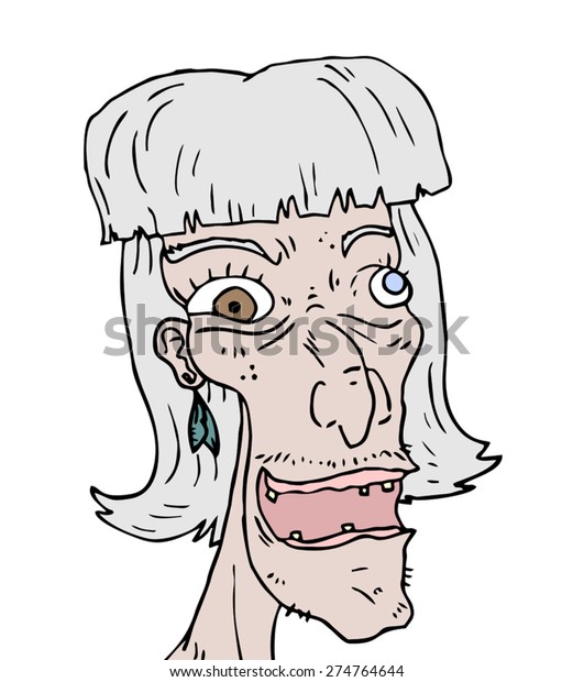 Old Woman Face 스톡 벡터(로열티 프리) 274764644 | Shutterstock