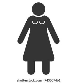 Old Woman flat vector illustration. An isolated icon on a white background.