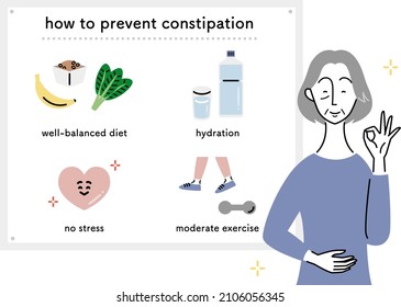 an old woman and how to prevent constipation