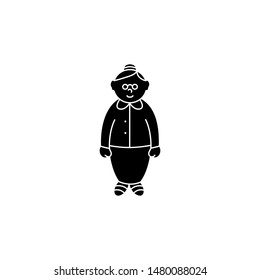 old woman icon design template
