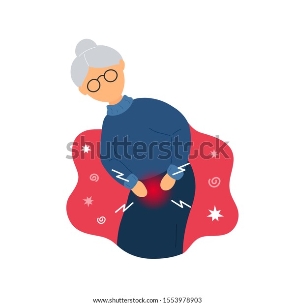 Old Woman Pain Bladder Flat Trendy Stock Vector (Royalty Free ...