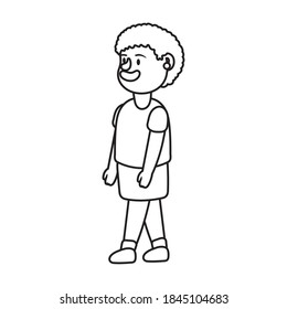 old woman person character line style icon vector illustration design