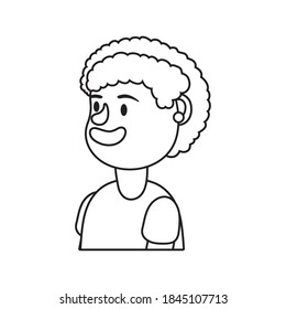 old woman person character line style icon vector illustration design