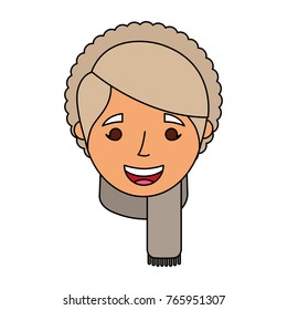 old woman portrait lady grandma cartoon