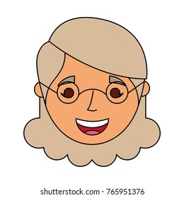 old woman portrait lady grandma cartoon