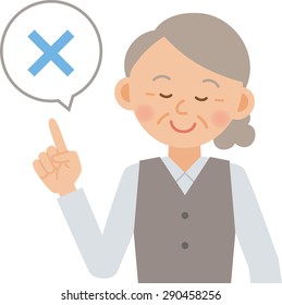 old woman posing