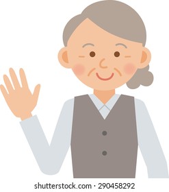 old woman posing