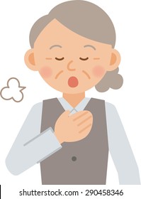old woman posing