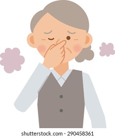 old woman posing