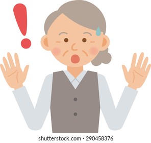 old woman posing