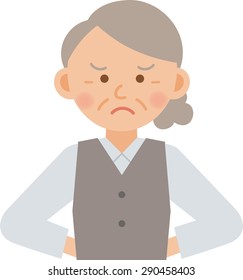 old woman posing