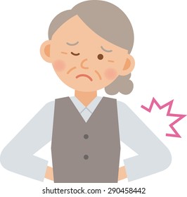old woman posing