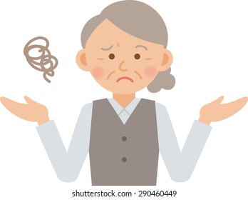 old woman posing