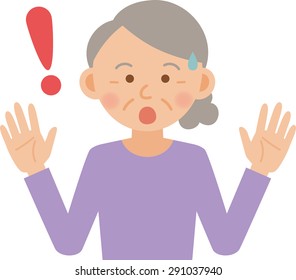 old woman posing