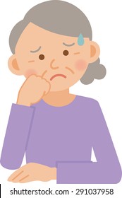 old woman posing
