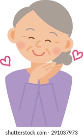 old woman posing