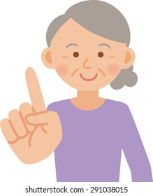 old woman posing