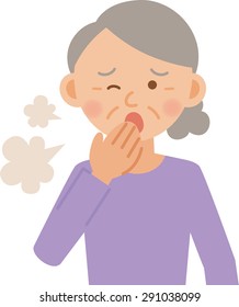 old woman posing