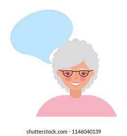 Old Woman With Speech Bubble