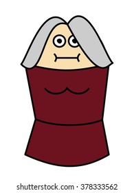 old woman vector