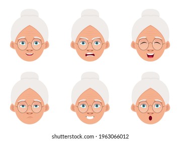 Old woman vector design illustration isolated on white background
