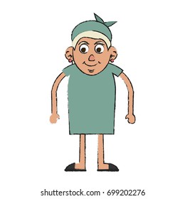 old woman vector illustration