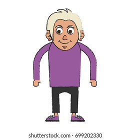 old woman vector illustration