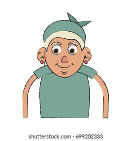 old woman vector illustration
