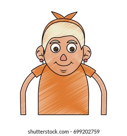 old woman vector illustration