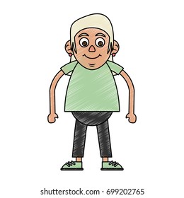 old woman vector illustration