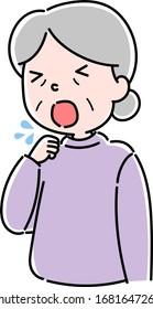 the old woman who cough or sneeze