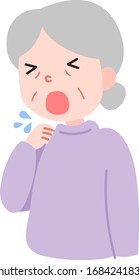 Old Woman Who Cough Sneeze No Stock Vector (Royalty Free) 1684241839