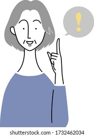an old woman who makes an "understanding" gesture