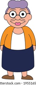 Old women Grandma with glasses