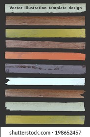 Old wood plank vector template design
