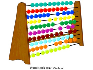 old wooden abacus