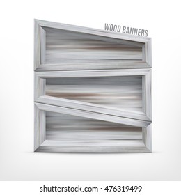 Old wooden banners. EPS10 vector