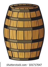 old wooden barrel