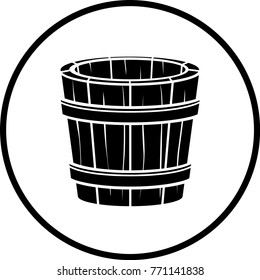 Old Wooden Bucket Symbol