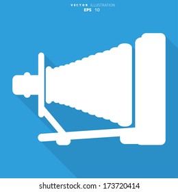 Old wooden camera icon
