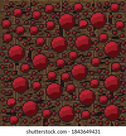 La vieja textura del suelo de madera. Arte de píxeles vectores. Feliz Halloween. El suelo tiene sangre.