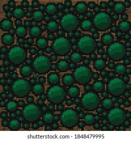 The old wooden floor texture. Vector pixel art. Happy Halloween. The floor has blood.