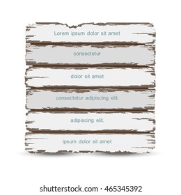 Old wooden horizontal planks with place for text,Creative design grunge wood texture. Vector illustration