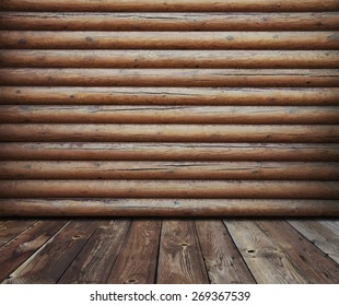 interior antiguo de madera, vector